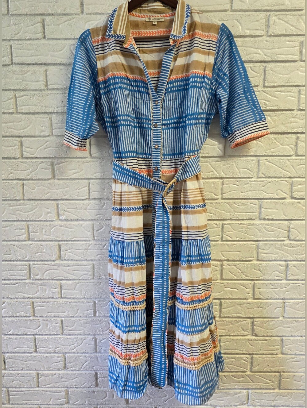 Sundance Ash & Eden Striped Shirt Dress